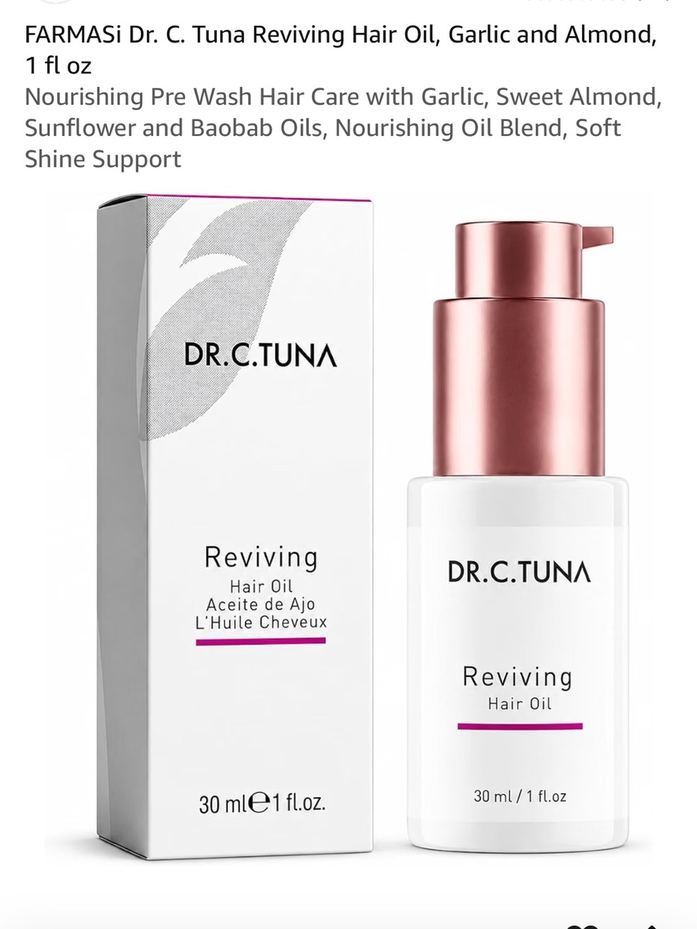 Farmasi Reviving Hair Oil – White with Purple Accents